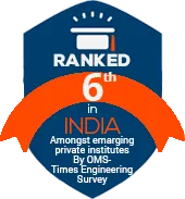 Ranked 6th amongst Top Emerging Private Institutes by OMS Times Engineering Survey