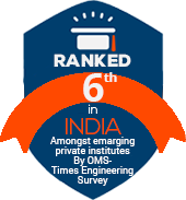Ranked 6th amongst Top Emerging Private Institutes by OMS Times Engineering Survey